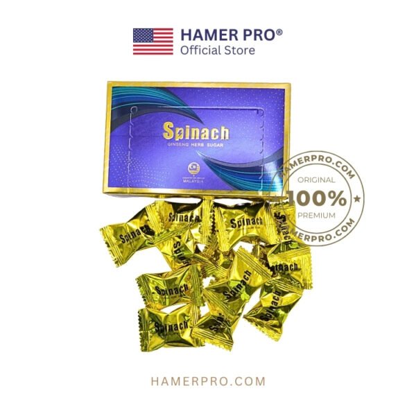 하머캔디 Spinach® Ginseng Herbal Candy Gold  菠菜金糖  人参男性活力糖 - Image 5